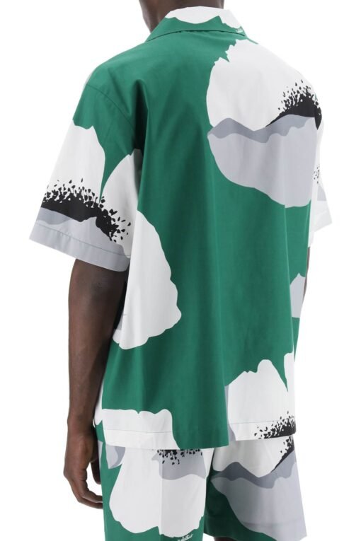 "flower portrait print poplin bowling shirt" - Image 3