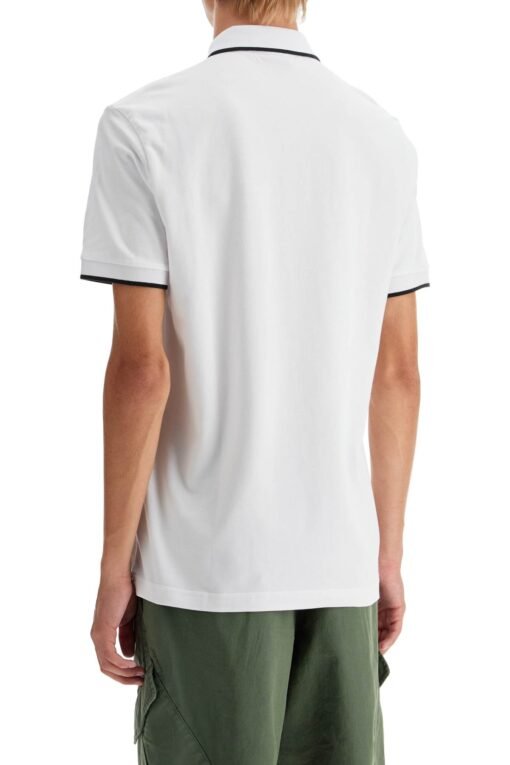 slim fit piqué polo shirt with tipped - Image 3
