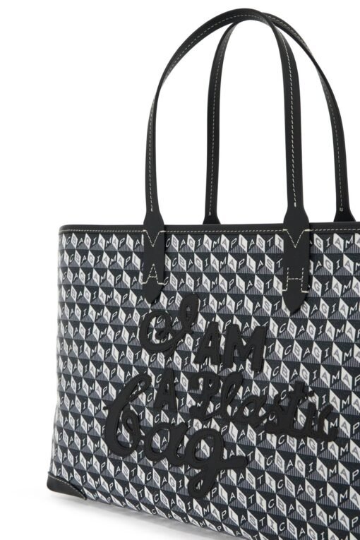 i am a plastic bag zipped motif tote bag - Image 3