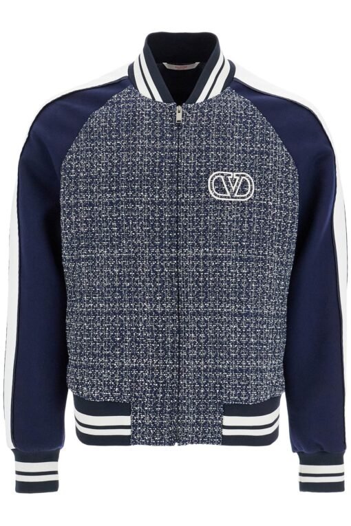 tweed bomber jacket for