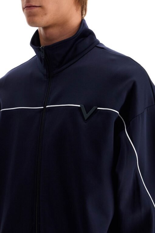 metallic v-detail sports sweatshirt - Image 4