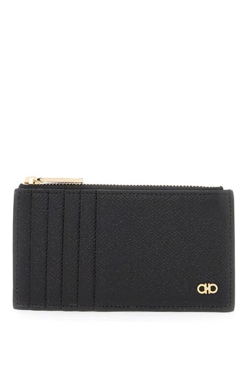 hammered leather card holder