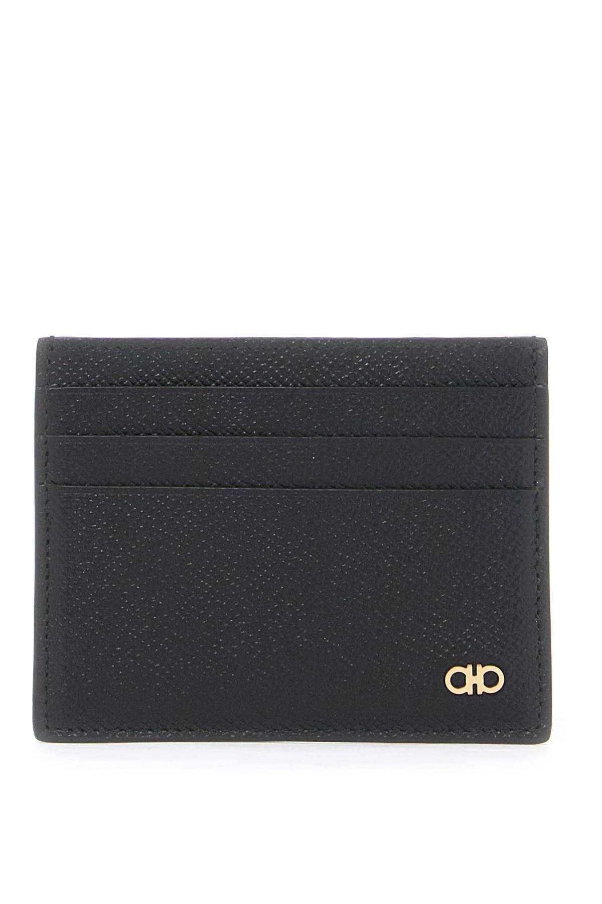 hammered leather card holder with ganc