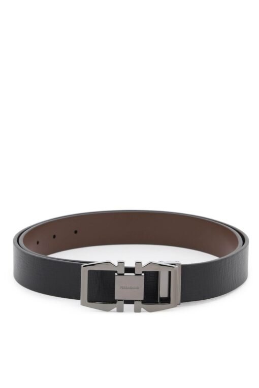 reversible gancini buckle belt