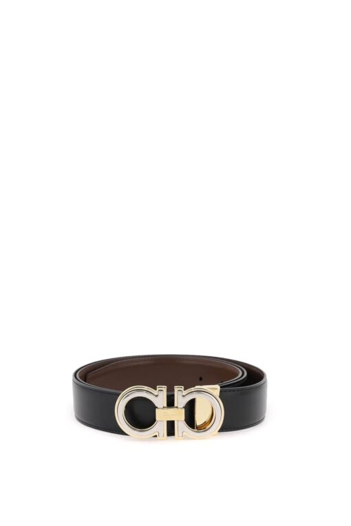 reversible gancini buckle belt