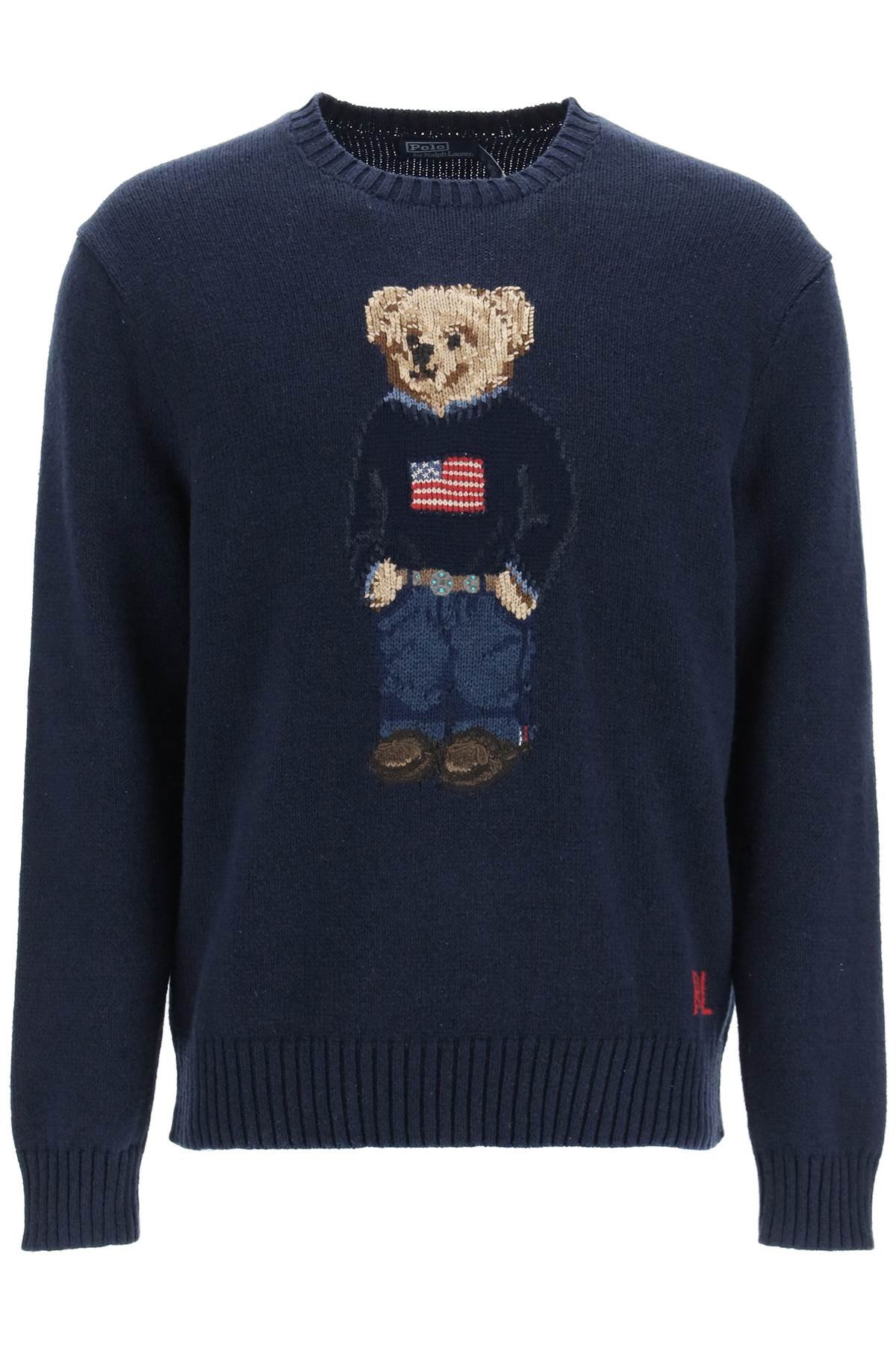 polo bear cotton-linen sweater