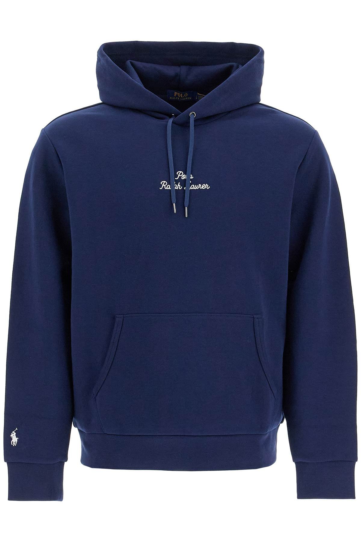 hooded sweatshirt with embroidered logo letter