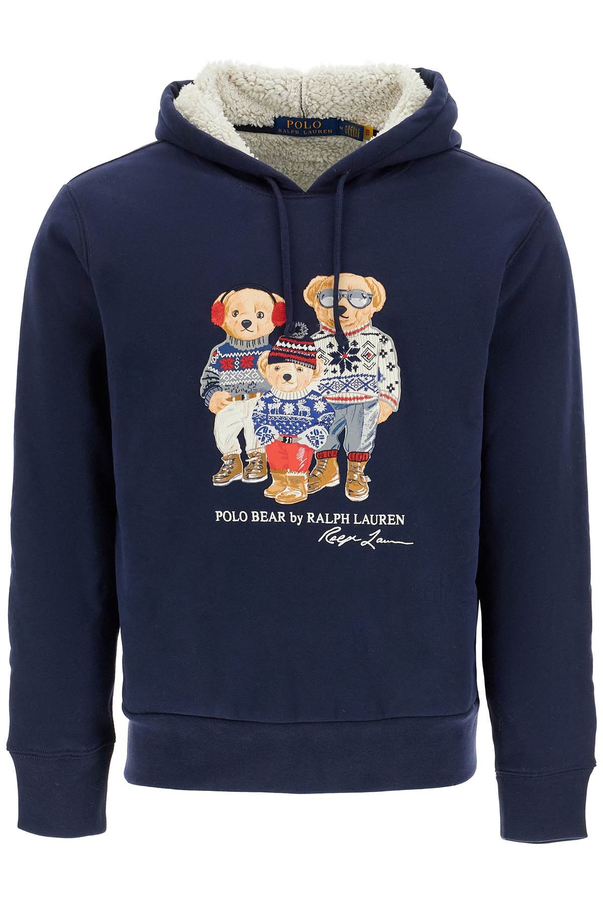 polo bear fleece sweatshirt in