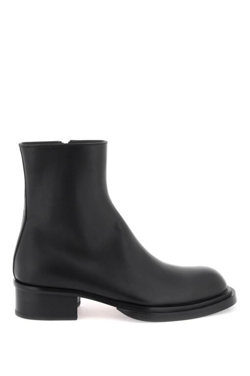cuban stack ankle boots
