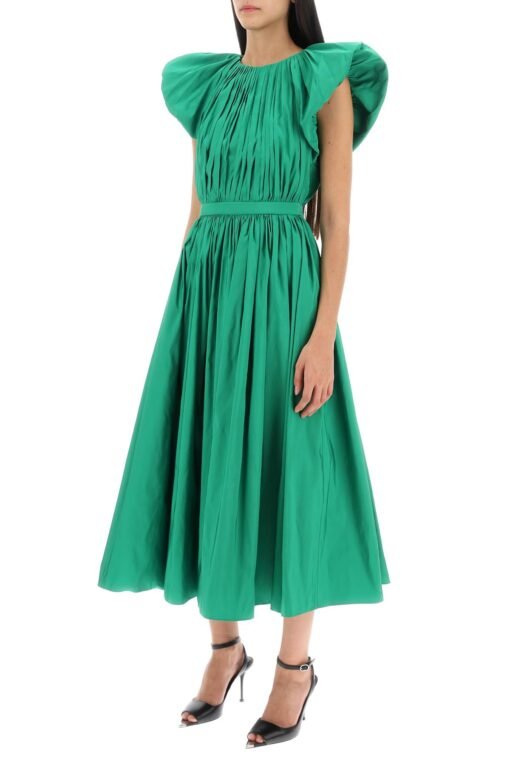 pleated open back midi dress - Image 4