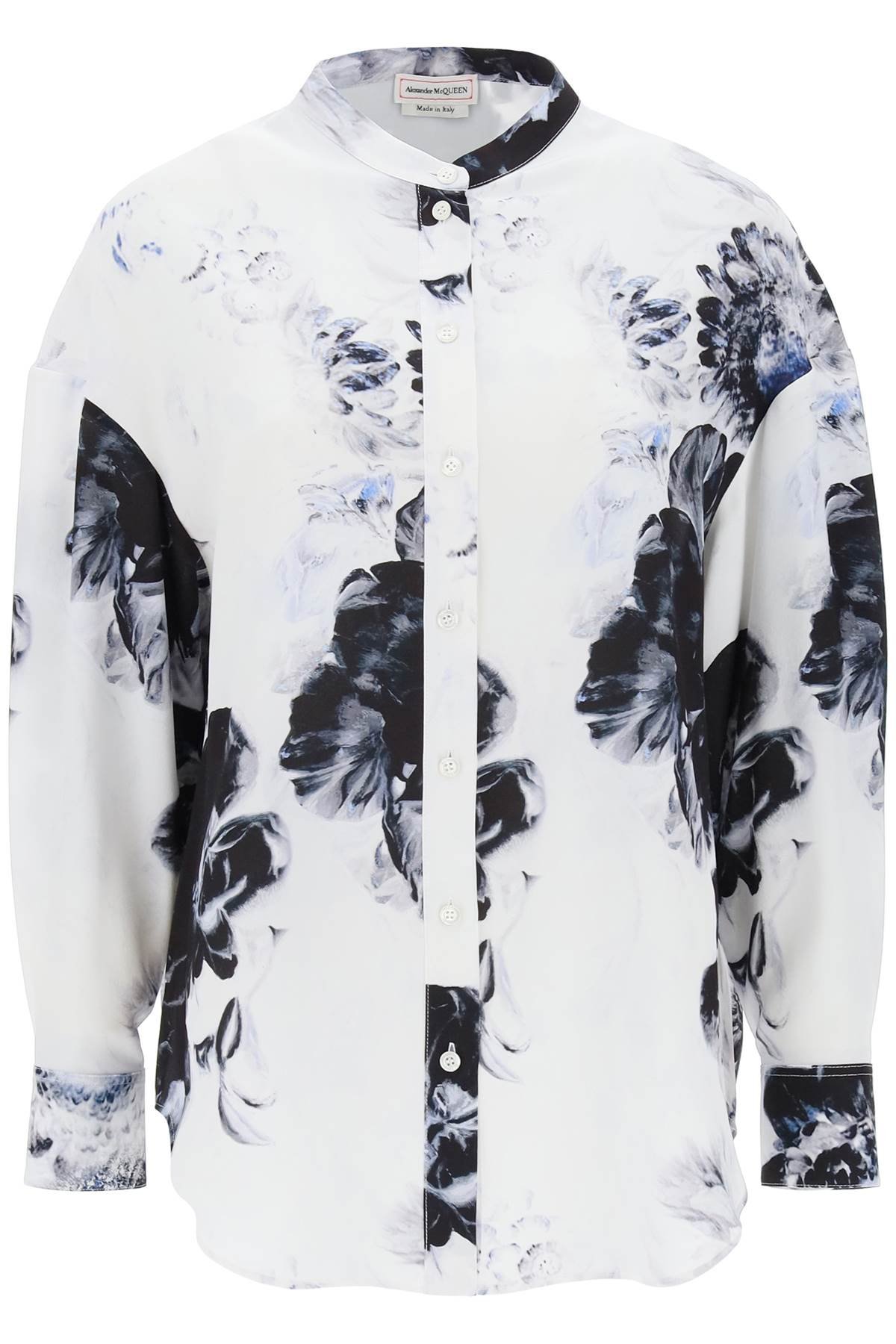 orchid maxi shirt in silk crepe