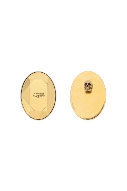 stud earrings with faceted stone - Image 3