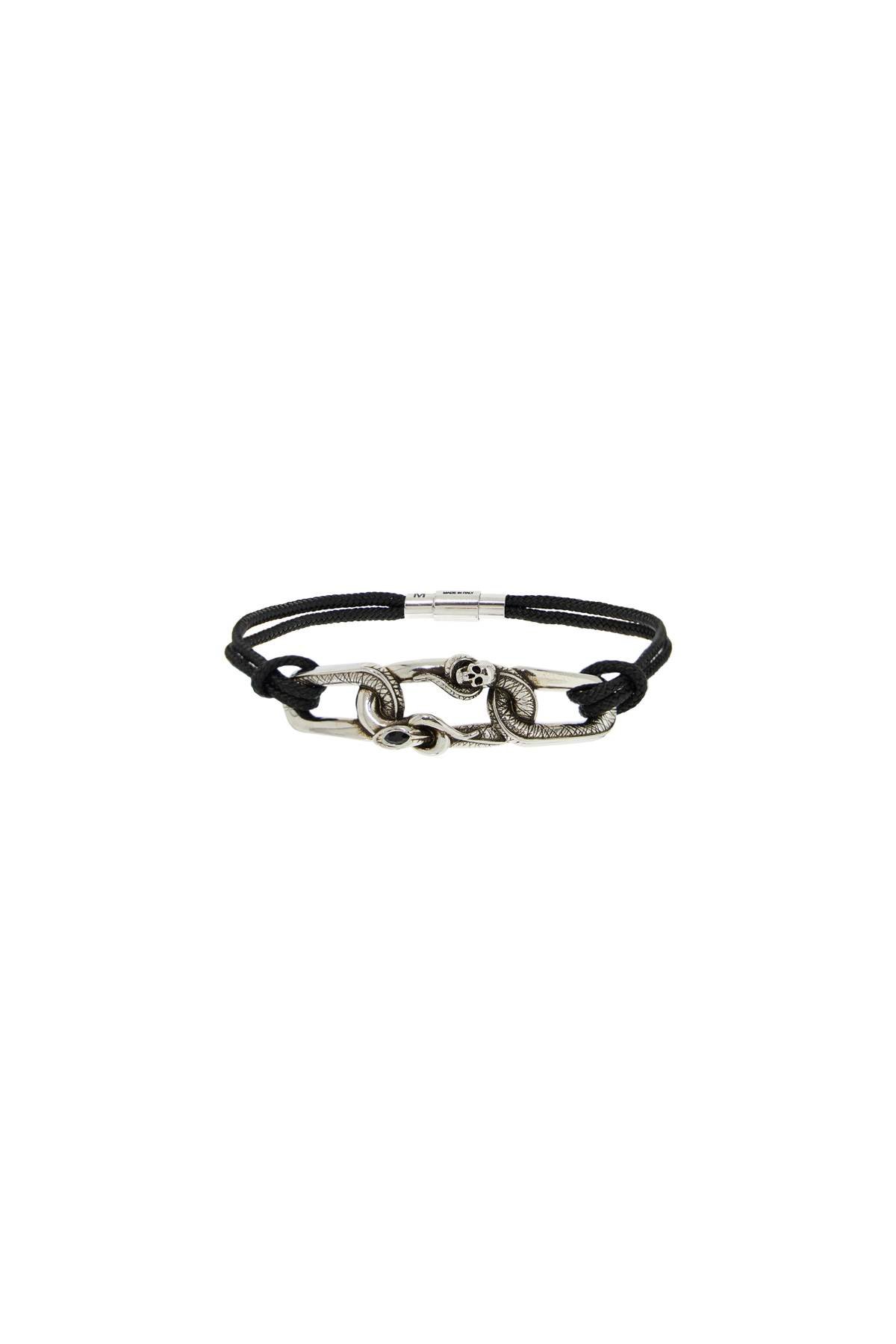 "snake and skull bracelet with intricate