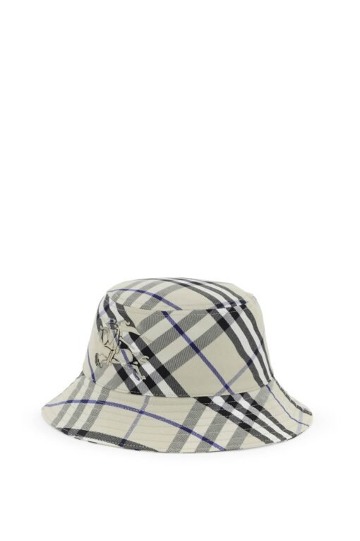 ered cotton blend bucket hat with nine words - Image 3