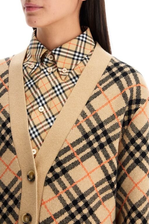 ered cashmere boxy cardigan with - Image 4