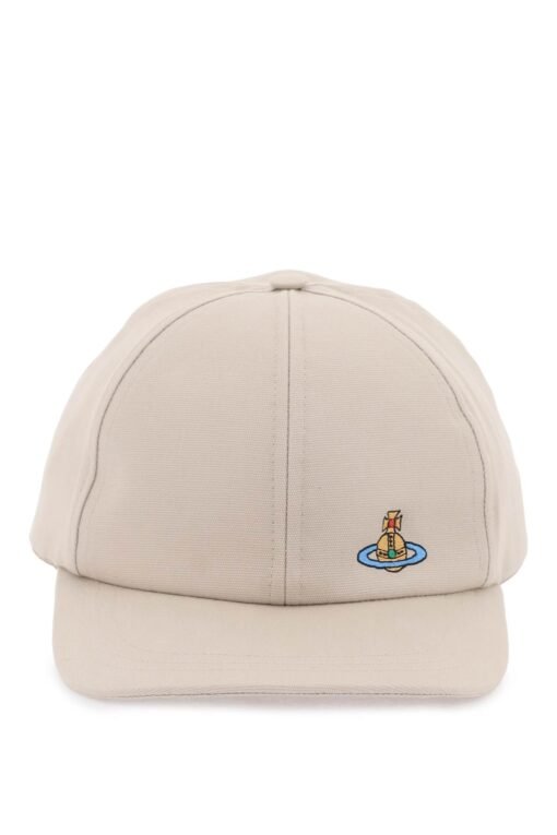 uni colour baseball cap with orb embroidery