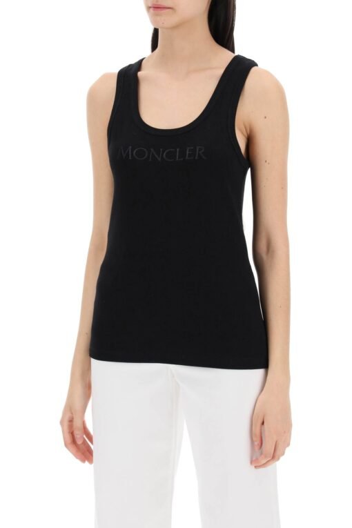 sleeveless ribbed jersey top - Image 4