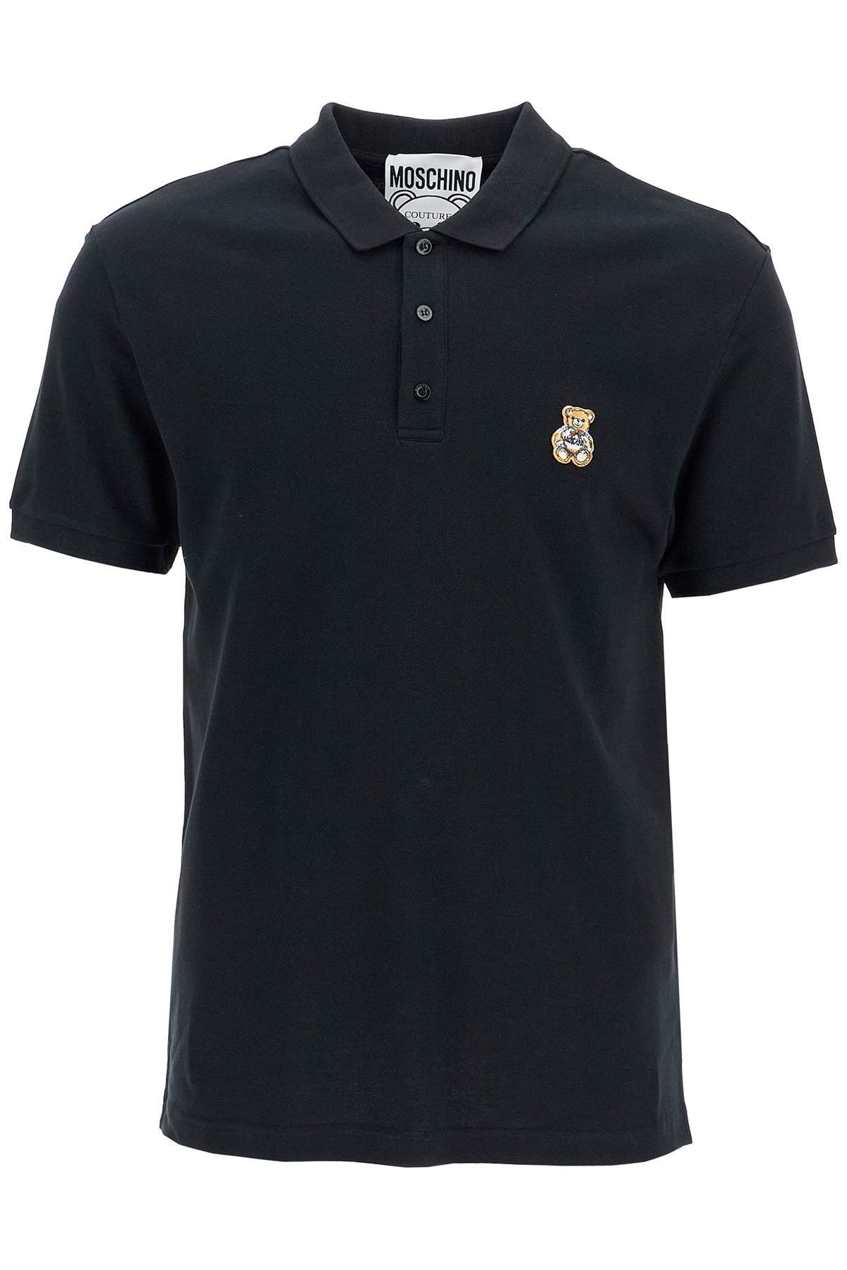 polo shirt with teddy bear application