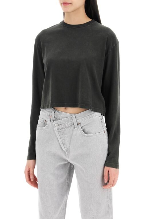 "cropped long-sleeved mason t - Image 4
