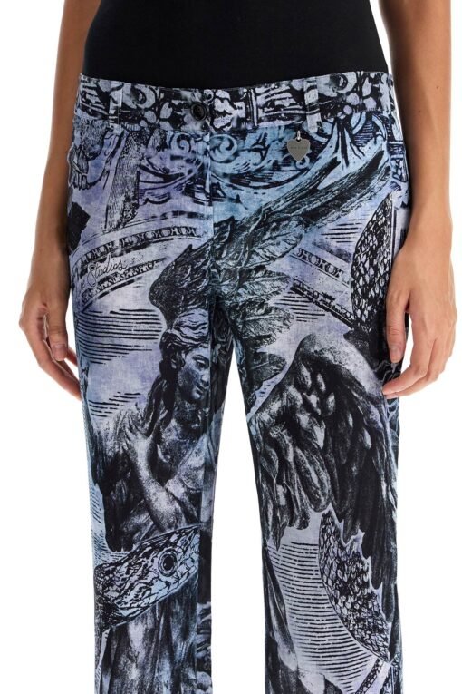 printed crepe flared pants - Image 4