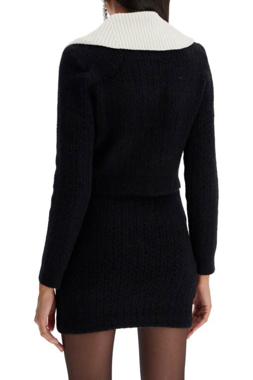 alpaca cardigan with collar - Image 3