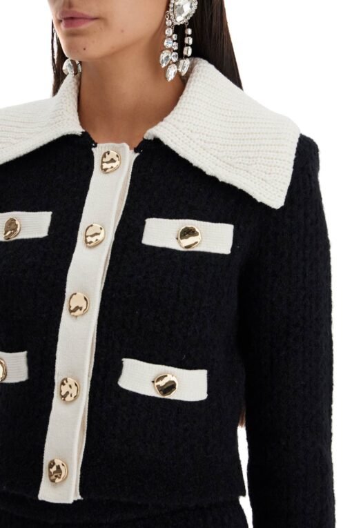 alpaca cardigan with collar - Image 4
