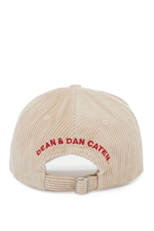velvet ribbed baseball cap with nine - Image 3