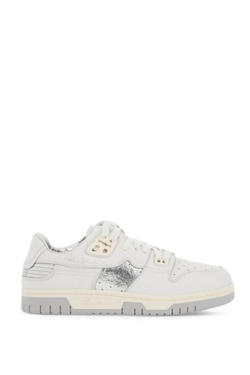 low-top sneakers with laminated details