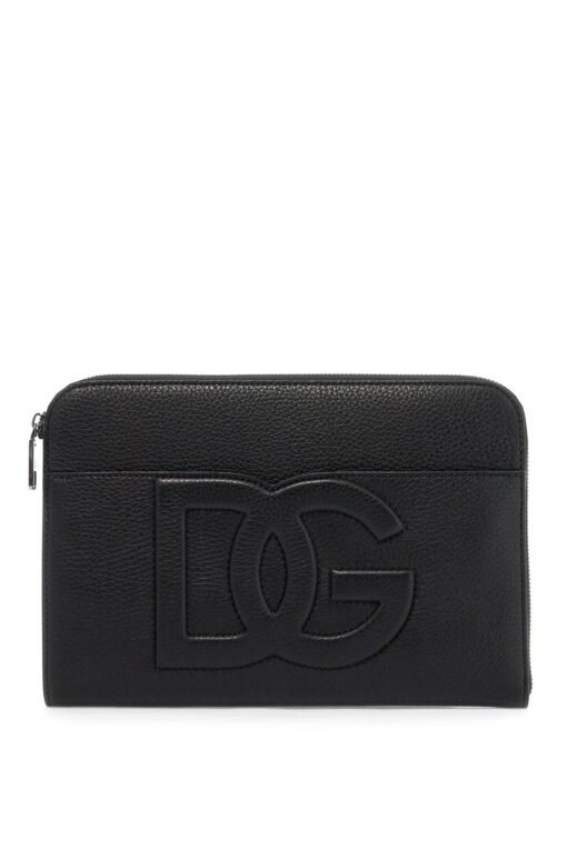 "embossed leather media pouch