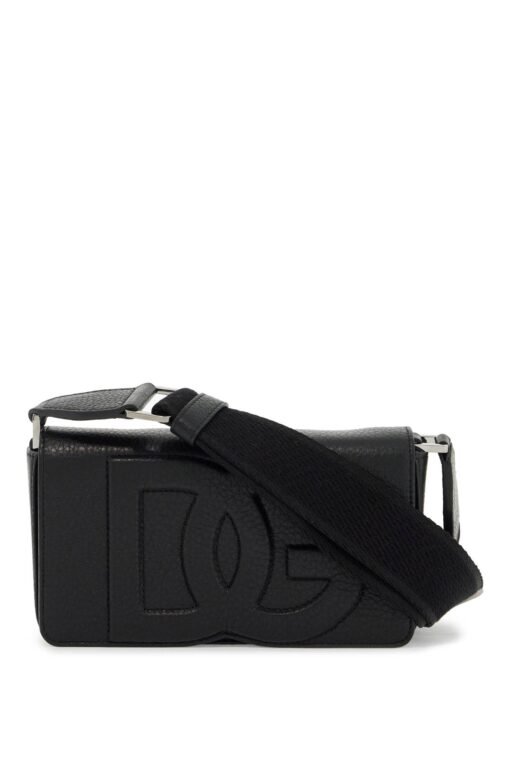 mini leather crossbody bag with shoulder strap.