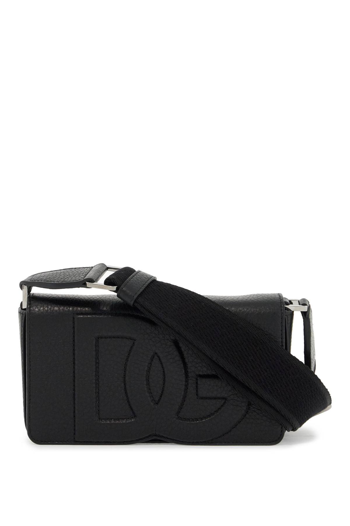 mini leather crossbody bag with shoulder strap.