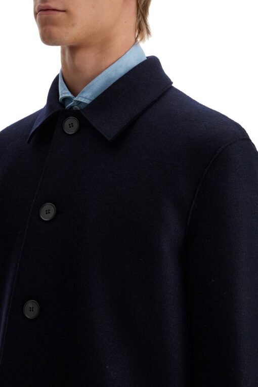 single-breasted pressed wool coat - Image 4