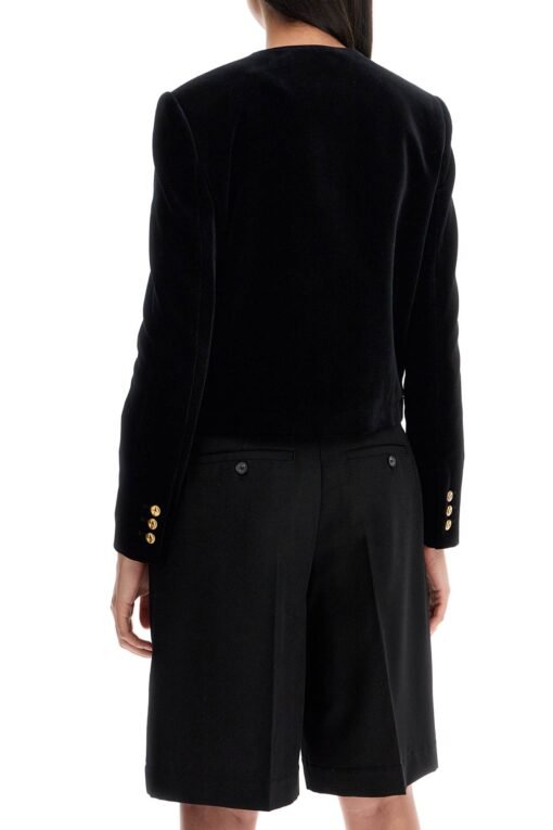 cotton velvet bolero jacket in - Image 4
