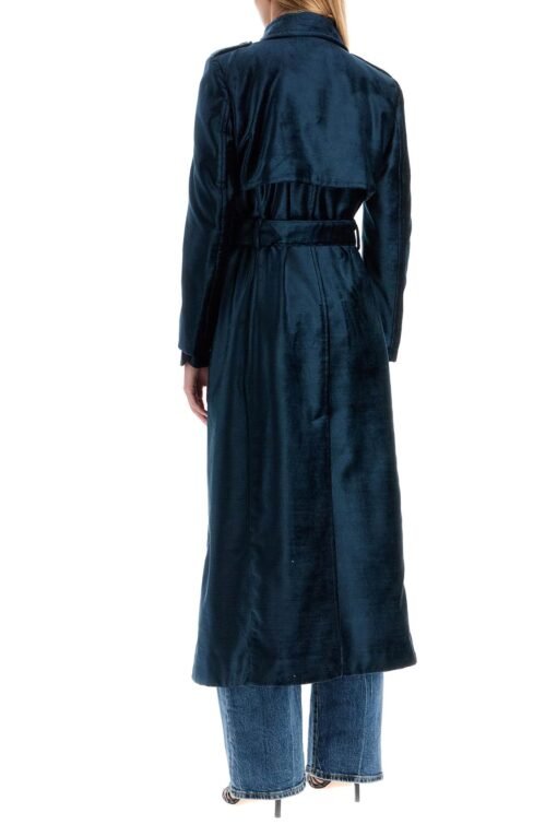 double-breasted velvet coat with flame - Image 3