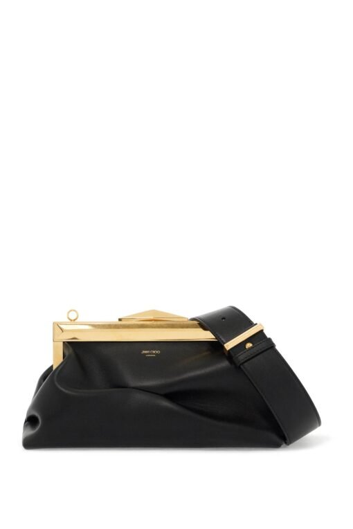 leather diamond frame clutch