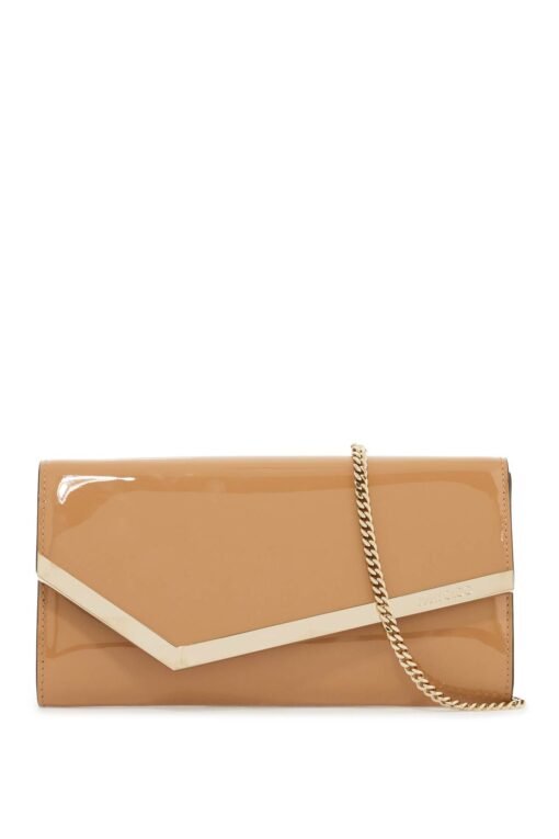 patent leather emmie clutch
