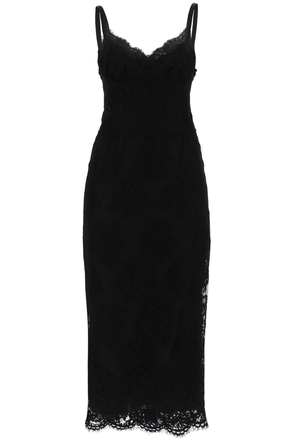 midi lace dress with slit