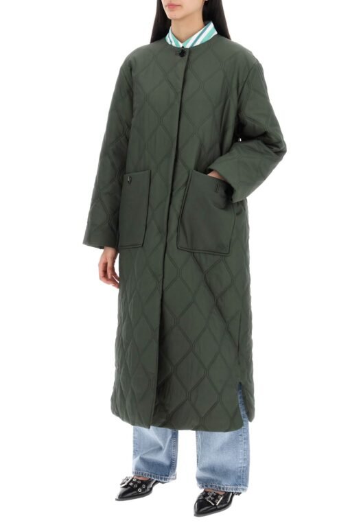 quilted midi coat - Image 4