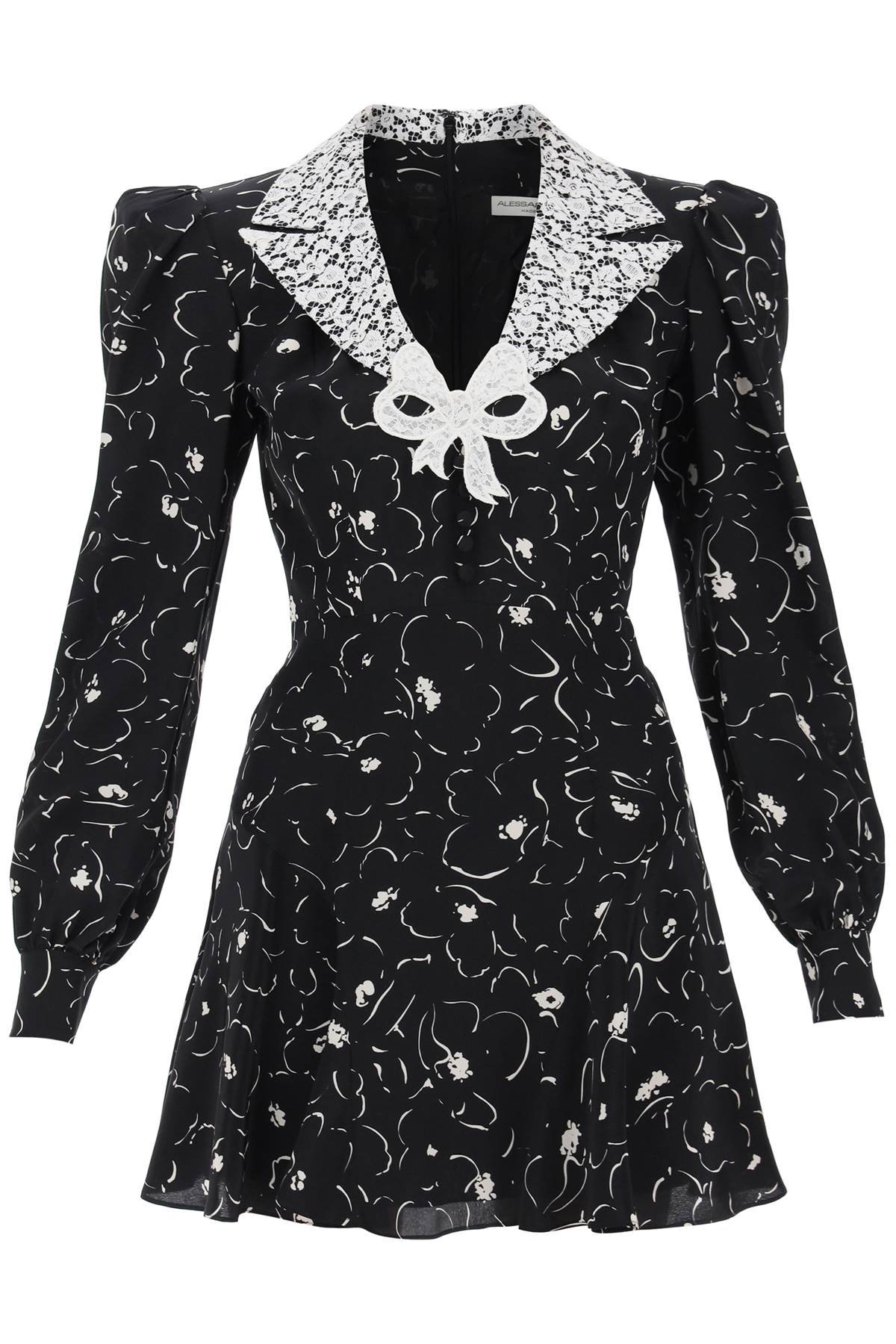 mini dress with lace collar