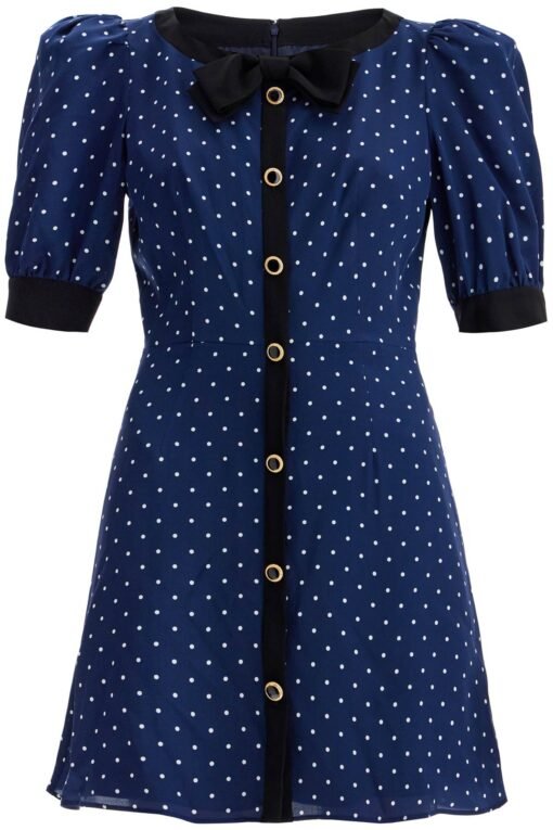 'silk polka dot mini dress