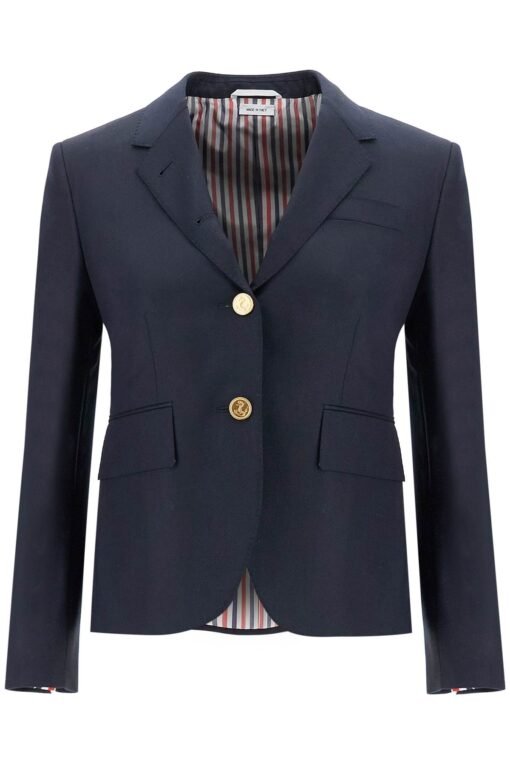single-breasted cropped jacket in 120's wool