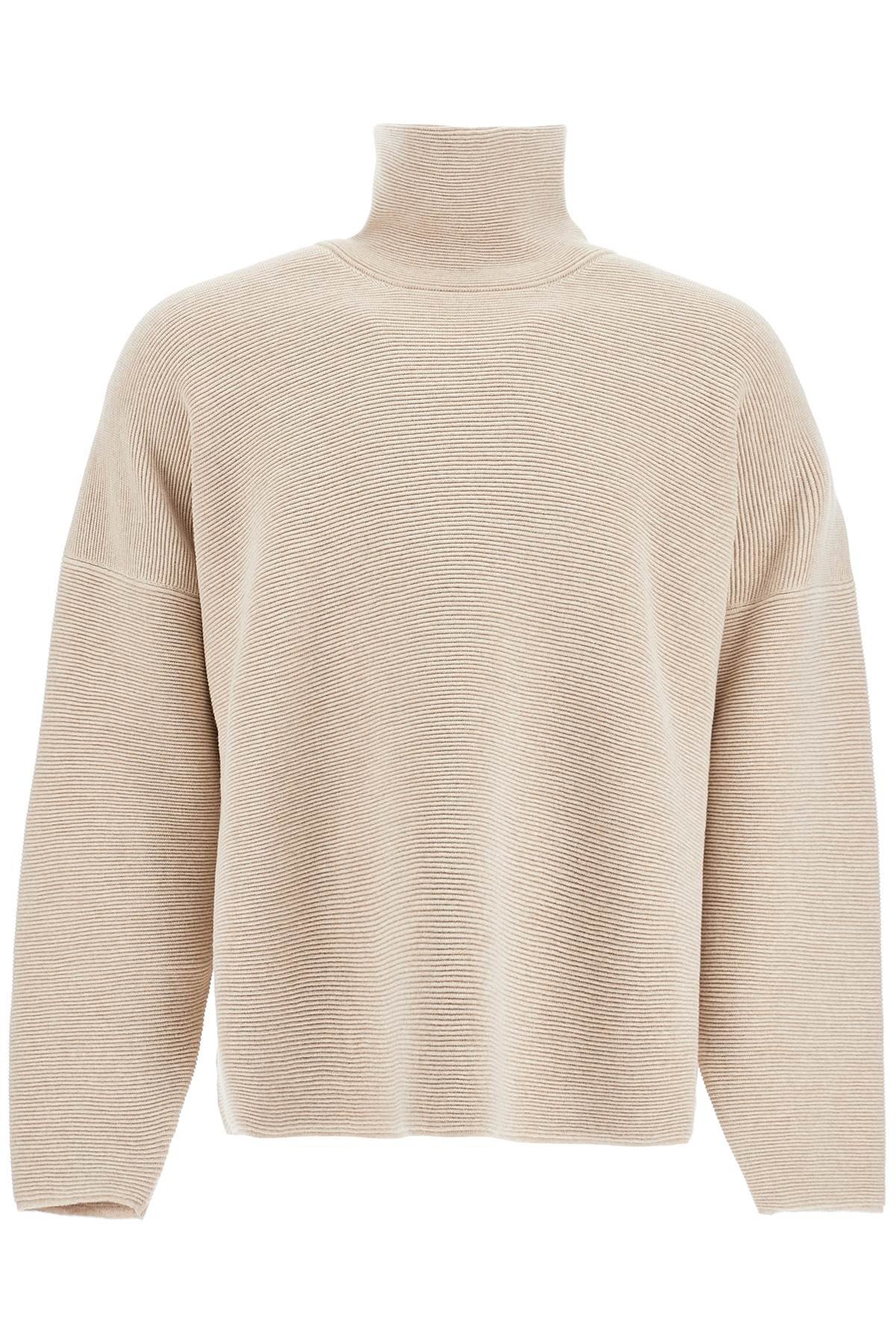 high-neck ottoman pullover