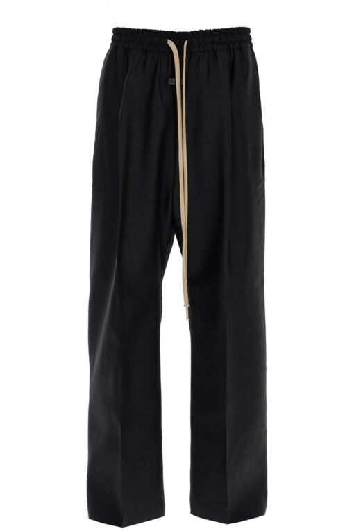 wide wool and silk trousers