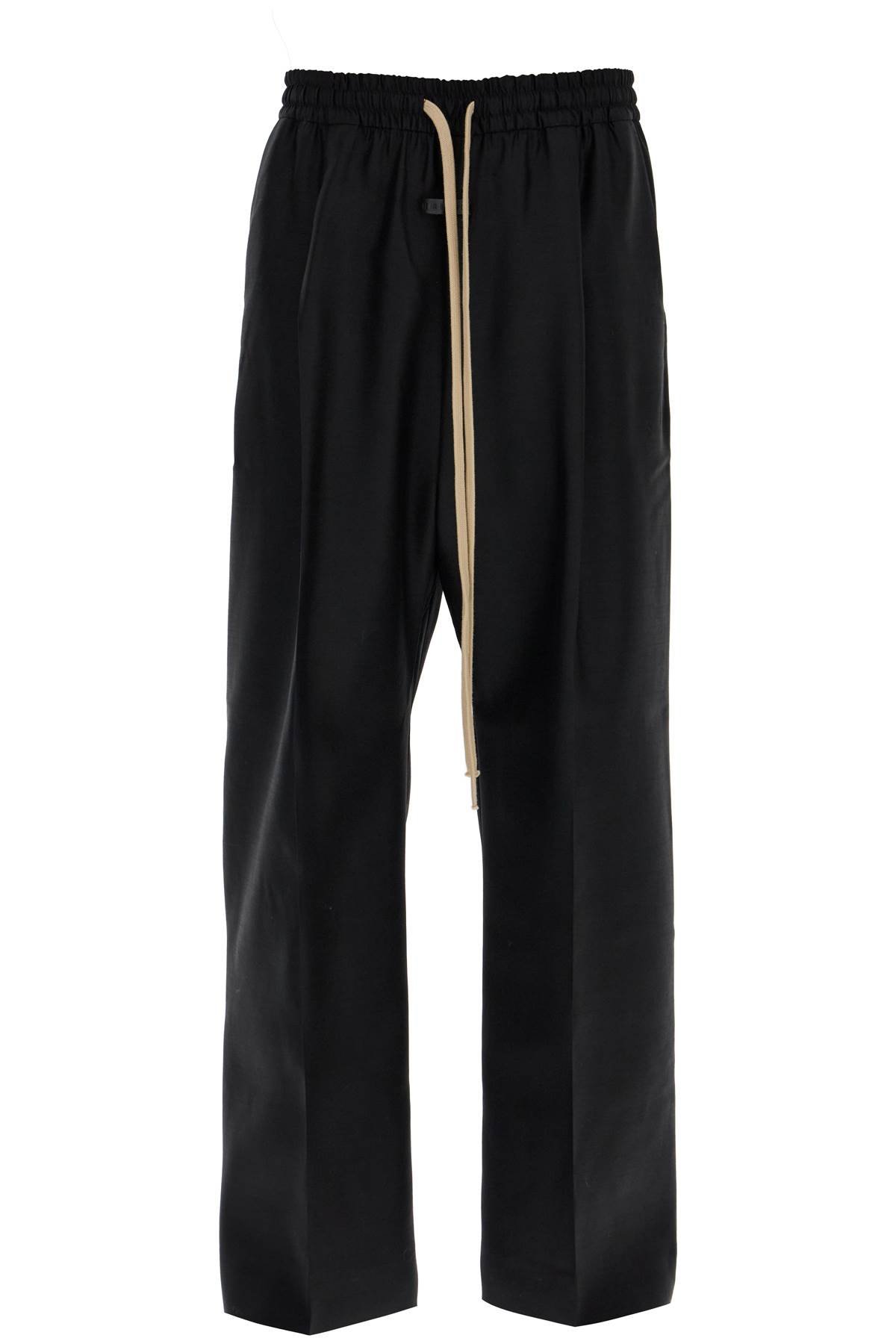 wide wool and silk trousers