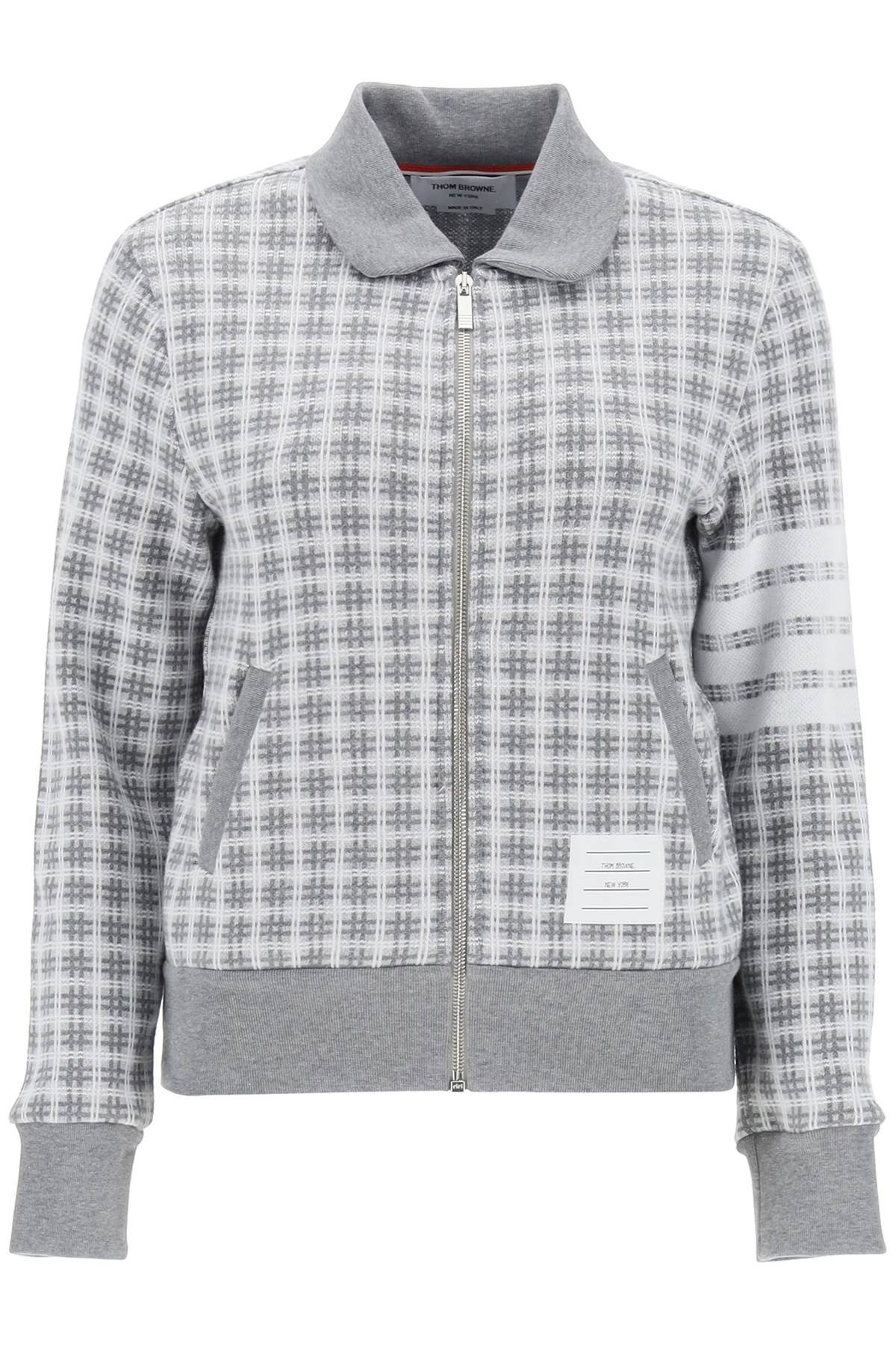 4-bar sweatshirt in check knit