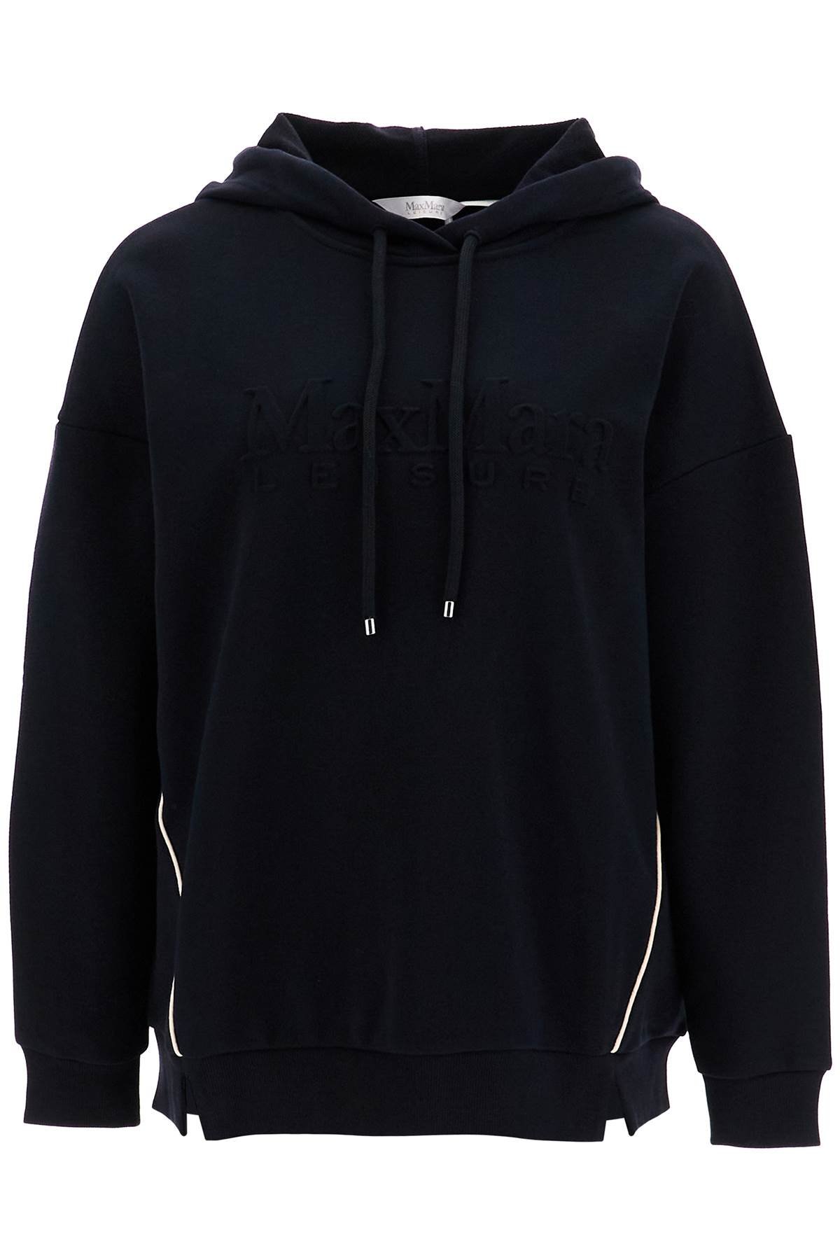hooded sweatshirt with piping