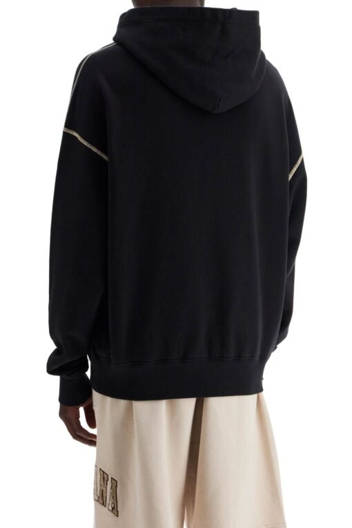 oversized hoodie with hood and logo print - Image 3