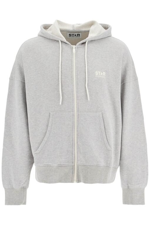 hooded full zip sweatshirt