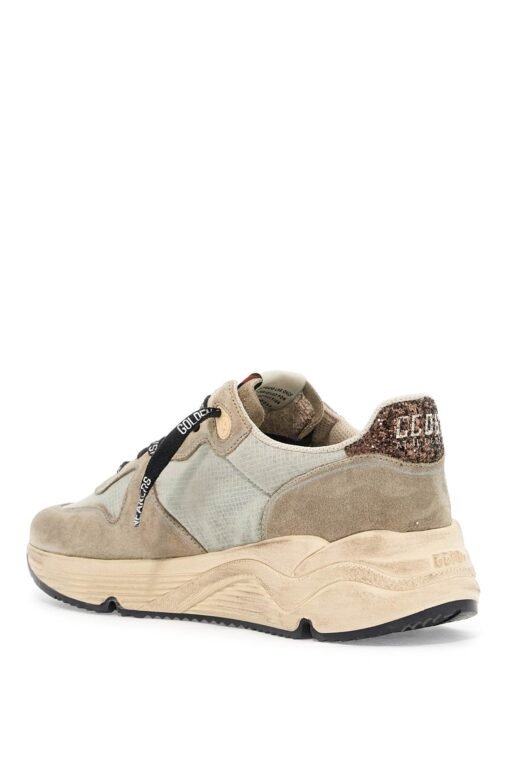 nylon and suede running sneakers with durable sole - Image 3