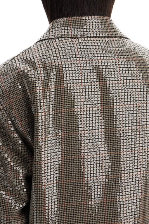 houndstooth blazer with sequins - Image 4